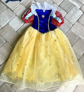 Walt Disney World Disneyland Princess Snow White Gown Costume Dress Kids 10-12 - Picture 1 of 4