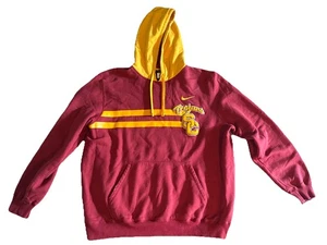 USC TROJANS Nike Red Embroidered Hoodie, Size Large, Pullover Sweatshirt - Picture 1 of 6