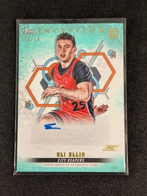 Eli Ellis 2022-23 Topps Inception Overtime Elite Aqua Rookie Auto 10/10 #IA-EE2 - Image 1 of 2