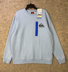 Neu mit Etikett Quiksilver Sweatshirt Herren Large blau grau Surf Rundhalsausschnitt Pullover - Bild 1 von 6