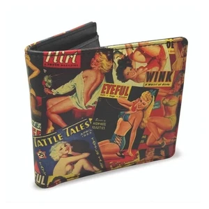 Cartera plegable retro-A-Go-Go vintage Girlie Magazines - Imagen 1 de 2