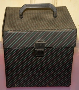 VINTAGE 70s 80s 90s RETRO VINYL RECORD 7" STORAGE CARRYING CASE 50 SINGLES - Picture 1 of 7