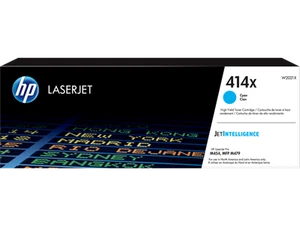 HP 414X High Yield Cyan Original LaserJet Toner Cartridge, ~6,000 pages, W2021X - Afbeelding 1 van 8