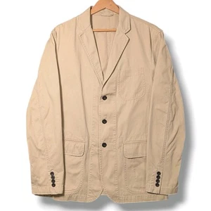 Polo Ralph Lauren Chore Blazer Jacket Mens Size 42R Beige Cotton Utility Vintage - Picture 1 of 24