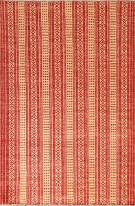 Geometric Gabbeh Traditional Oriental Area Rug Hand-Knotted Wool Carpet 5x7 ft - Picture 1 of 12