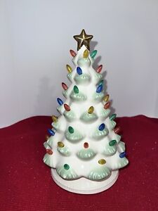 Lenox Treasured Traditions Lighted Ceramic Christmas Tree Holiday WORKS!