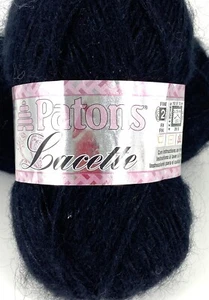 Patons Lacette Yarn - Black - 39% Nylon, 36% Acrylic, 25% Mohair - 50g - Taiwan - Picture 1 of 4