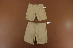 Lot of 2 Old Navy Girls Size 7 Khaki School Uniform Twill Bermuda Shorts NWT - Picture 1 of 6