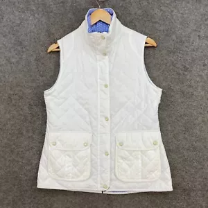 Peter Millar Vest Womens S Small Golf Reversible White Blue Zip Pockets 12404 - Picture 1 of 14