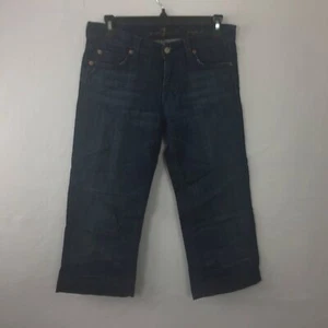 7 For All Mankind Crop Dojo Denim Jeans black stitch Men's Size 26 - Picture 1 of 4