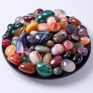 Polished Crystal Stone Set - 72 Pcs, 0.5" Handpicked Tumbled Stones for Healing - Picture 1 of 9