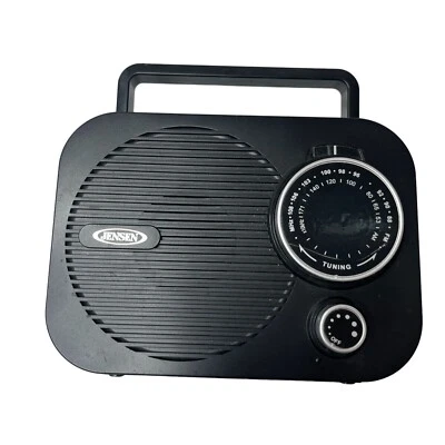 Jensen Portable AM FM Radio MR 550 Classic AUX Input Tested Works - Image 1 of 4