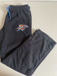 NBA OKC Thunder Women's Pants Size Large Fleece Sweatpants Black