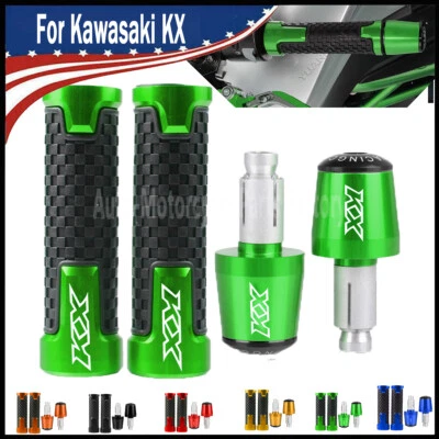 For Kawasaki KX 65 85 125 250 450 500 250F 450F Handlebar & Hand Grips End Caps Foto 1 de 4