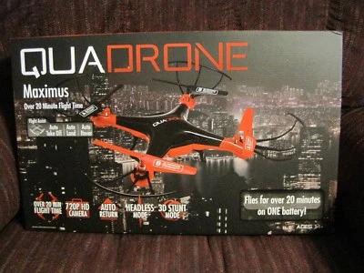 QUADRONE MAXIMUS DRONE WITH 720P HD CAMERA 13 X 13 X 3.75"--NEW--UNOPENED - Image 1 of 4