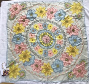 Tanya Scott Square 100% Silk Scarf Designer 31in Sq - Picture 1 of 4