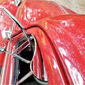 Rain Guards for VW Beetle Bug Type 1 Deluxe Quarter Light Trims polished AAC084 - Picture 1 of 11