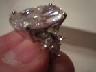 STERLING SILVER RING WITH MASSIVE CZ - 8g  SIZE 5 1/2 - SC-10