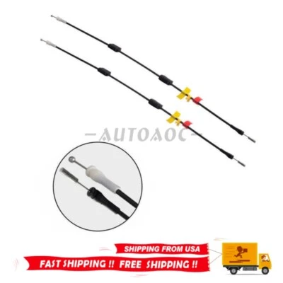 2PCS For Ford 1997-2004 F150 F250 Rear Door Upper Side Door Latch Release Cable - Image 1 of 4