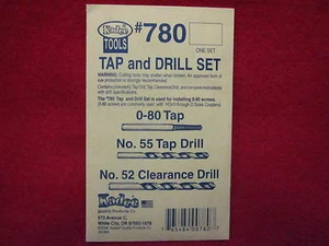 Kadee Hobby Tools:  Tap and Drill Set #780 for 0-80 machine screws - Picture 1 of 1