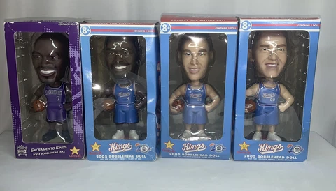 SACRAMENTO KINGS Bobble heads- Chris Webber, Keon Clark, Deon Songaila, Ostertag Cover