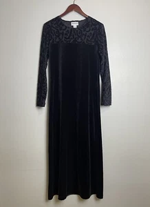 Diane Von Furstenberg Vintage 90s Color Authority Black Velvet Dress Size Medium - Picture 1 of 16
