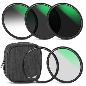 NEEWER 62mm 5 in 1 Magnetic Filter Set with Black Diffusion 1/4 Filter - Picture 1 of 8