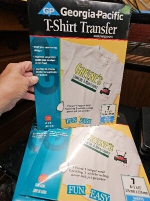 3 pack Georgia Pacific T-Shirt Transfers 8 1/2 x 11 White 7 Packs 21 Pieces - Image 1 of 4