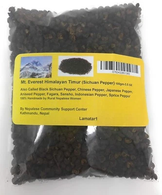Pimienta negra de Sichuan Lamatar1 3,5 OZ de Mt. Everest Country Nepal Timur Foto 1 de 4