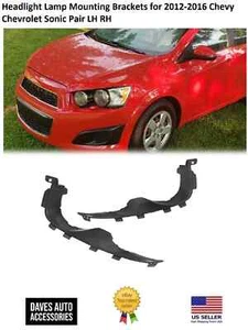 Headlight Lamp Mounting Brackets for 2012-2016 Chevy Chevrolet Sonic Pair LH RH - Picture 1 of 12