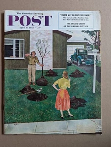 SATURDAY EVENING POST April 9 1955 Plant a Tree-BASEBALL Kansas City A's-CAR ADS - Picture 1 of 9