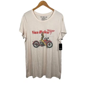 Torrid Van Halen TShirt Top Size 1 Small Crystal Ivory Music Band Tee Biker - Picture 1 of 8