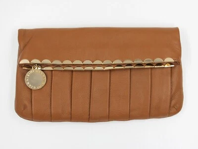 Bolso de mano Gianni Bini marrón camel cuero genuino plegable de gran tamaño herrajes dorados Foto 1 de 4