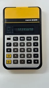 Vintage (1975) Calculatrice Omron 8SM, Fonctionne, manuel et étui - Afbeelding 1 van 6