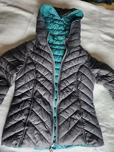 Nautica Reversible Puffer Jacket Double Sided Hoded Grey RN#94468... Size S - Picture 1 of 4