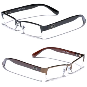 Pablo Z Halbrahmen Rechteckig Lesebrille für Herren Damen Mode Lesebrille - Bild 1 von 5