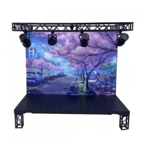 1/12 Scale Concert Background Stage Scene Model 6 Inch Doll Accessories Toy - Picture 1 of 12