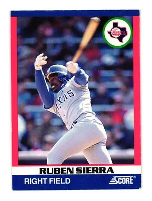 1991 Score 100 Superstars #12 Ruben Sierra Texas Rangers - Image 1 of 2