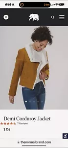 Abrigo Chaqueta de Invierno de Diseñador de Pana Cortada Marca Normal para Mujer XS - Imagen 1 de 7