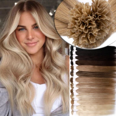 1 GRAM Pre Bonded Keratin Remy Nail U Tip Human Hair Extensions AU STOCK 16-24IN - image 1 of 4