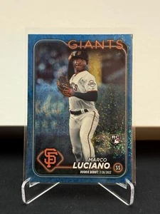 Tarjeta de actualización Marco Luciano Blue Foil 200/999 Rookie RC 2024 Topps #US217 - Imagen 1 de 3