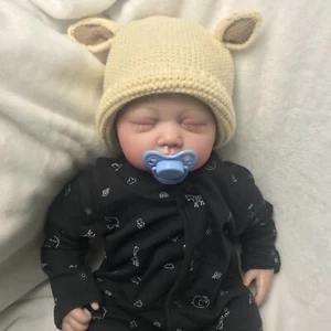 Realistic Reborn Baby Dolls Boy Handmade Vinyl Silicone Newborn Doll Real Life - Picture 1 of 8