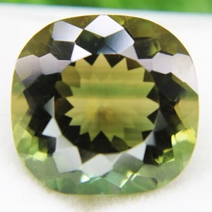 13+ Ct Certified Natural Demantoid Garnet Loose Gemstone Cushion Shape - Picture 1 of 8