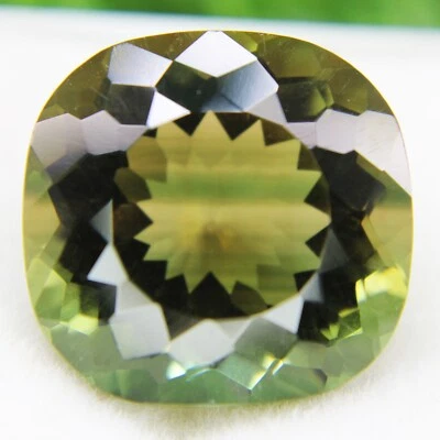 13+ Ct Certified Natural Demantoid Garnet Loose Gemstone Cushion Shape - Image 1 of 4