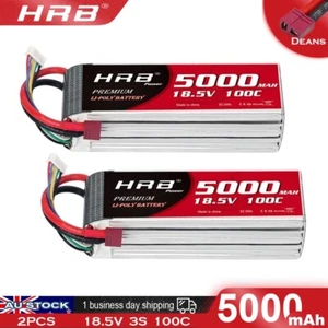 2PCS 5S 18.5V 5000mAh LiPo Battery Deans for RC Car Truck Buggy Boat Helicopter - Picture 1 of 6