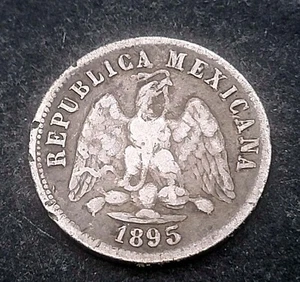 1895 MEXICO – TEN CENTAVOS  – SILVER - Picture 1 of 2