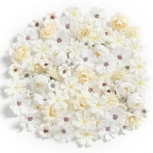 Faux Flower Heads Small Silk Artificial Flower DIY Fake Mini Flowers Rose Dai... - Picture 1 of 6