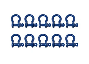 10x 1/2" Blue Bow Shackle w Clevis Screw Pin Anchor 2 TON 4400 lbs capacity - Picture 1 of 6