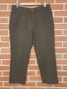 Bergdorf Goodman Mens 36 Mini Cordoroy Pants Cotton Blend Brown Made in Italy - Picture 1 of 10