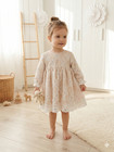 Ecru beiges Kleid Spitze Taufkleid Mädchenkleid Festkleid 68, 74, 80 PAPILOO